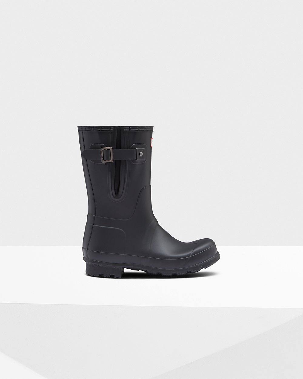 Galochas Curtas Hunter Homem Pretas - Original Side Adjustable - 64SYFZVAH